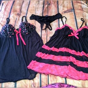 Black lingerie plus size